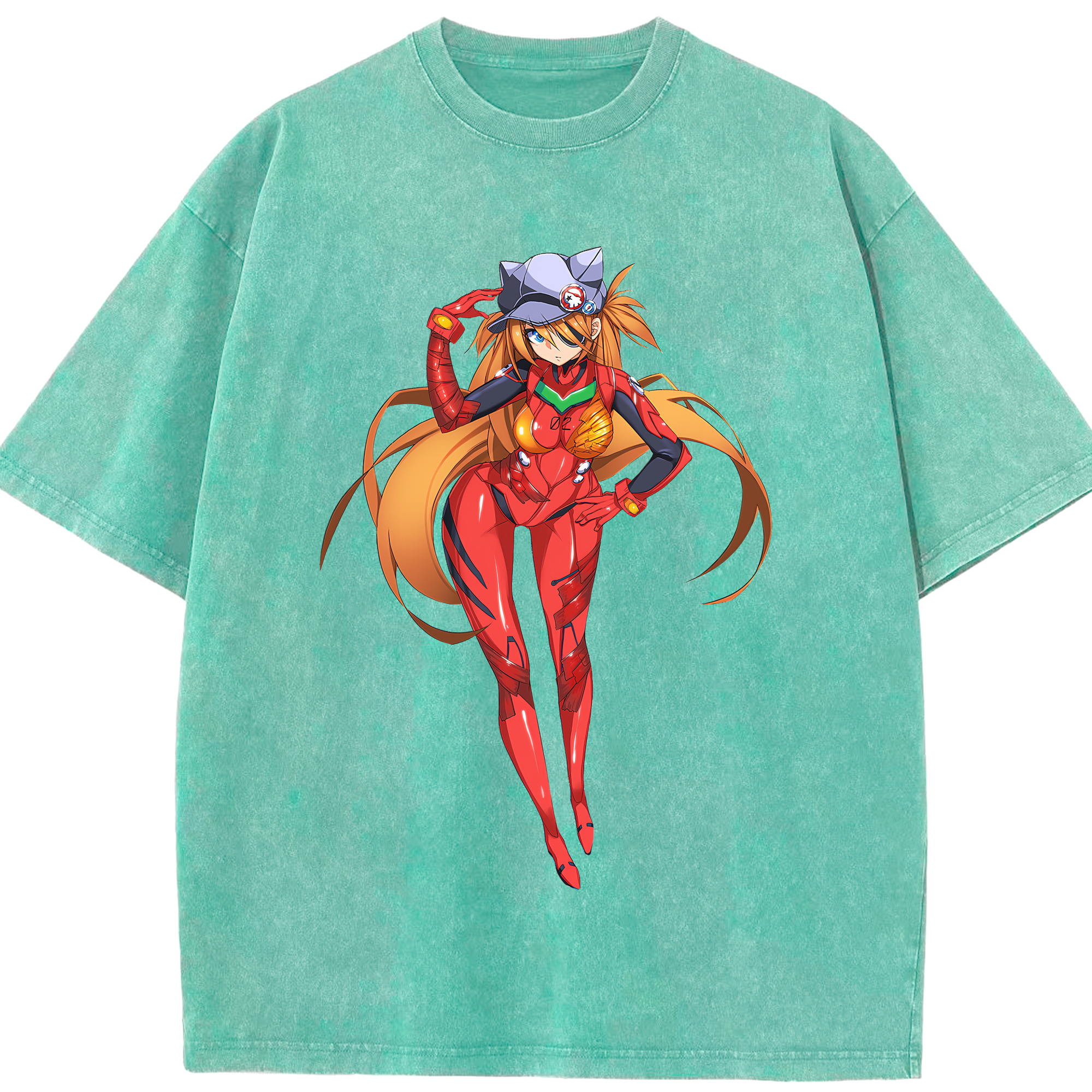 （画像用） EVA 新世紀エヴァンゲリオン 綿100% ヴィンテージ風 半袖Tシャツ（フロントプリント）